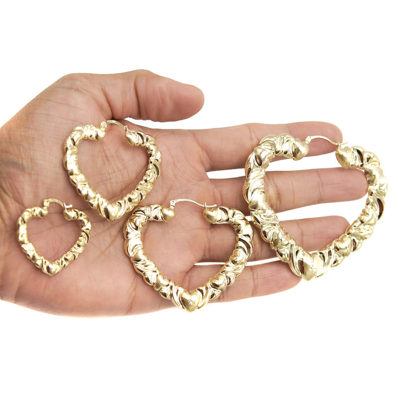 10K Womens Gold Hoop Earrings | Customizable Size
