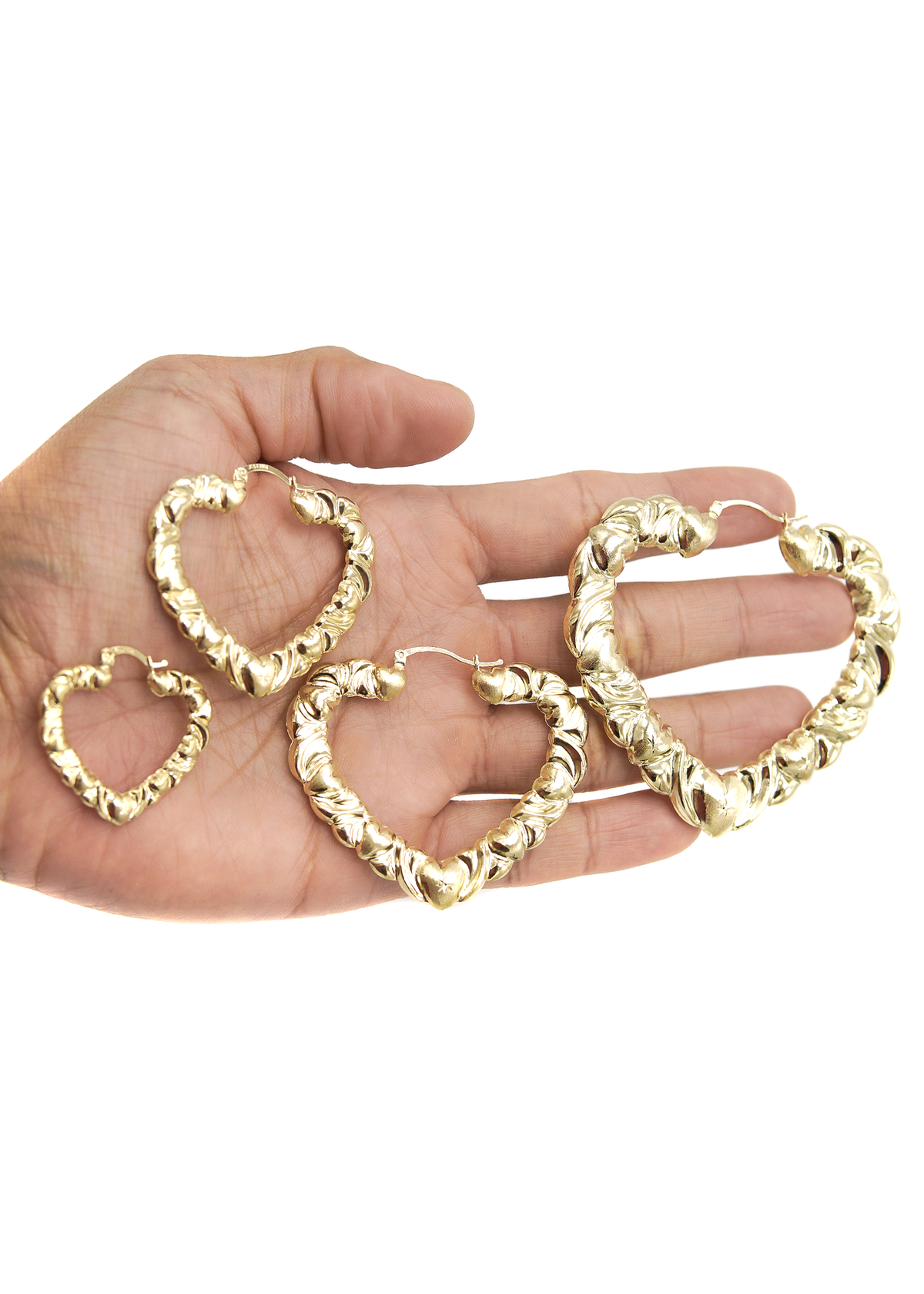 10K Womens Gold Hoop Earrings | Customizable Size