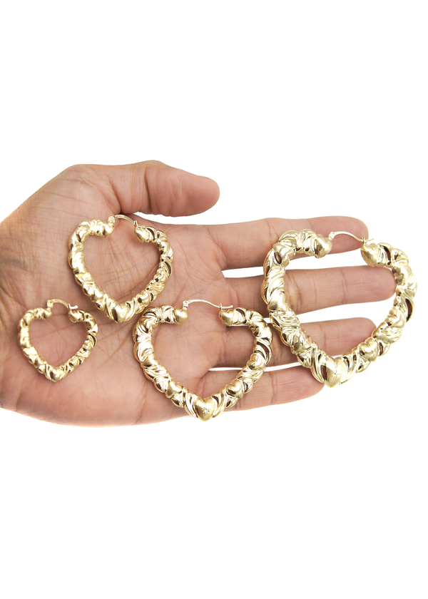 10K Womens Gold Hoop Earrings | Customizable Size