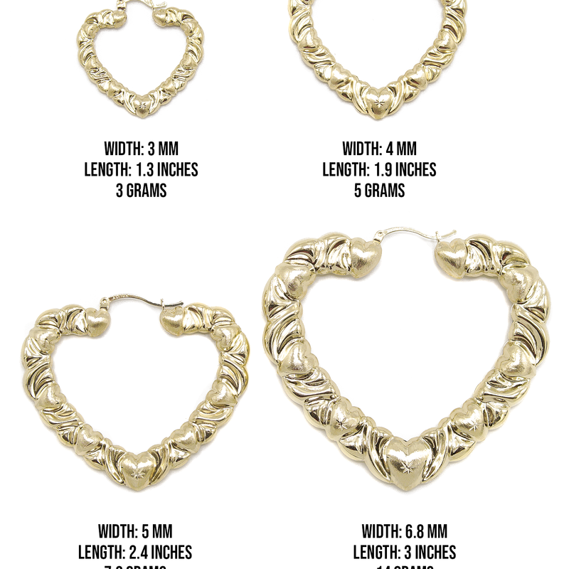 10K Womens Gold Hoop Earrings | Customizable Size