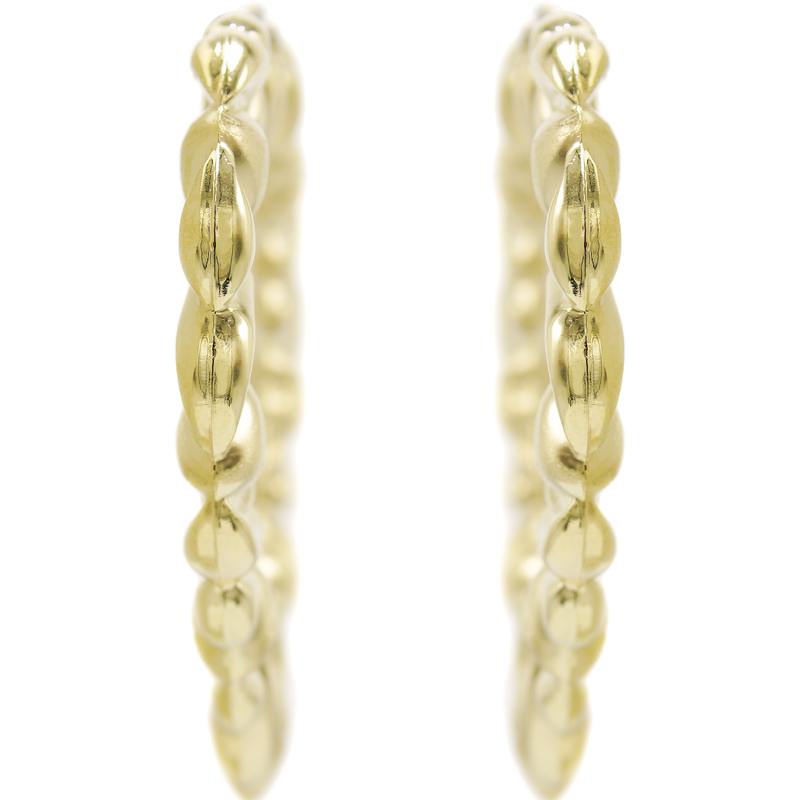 10K Womens Gold Hoop Earrings | Customizable Size