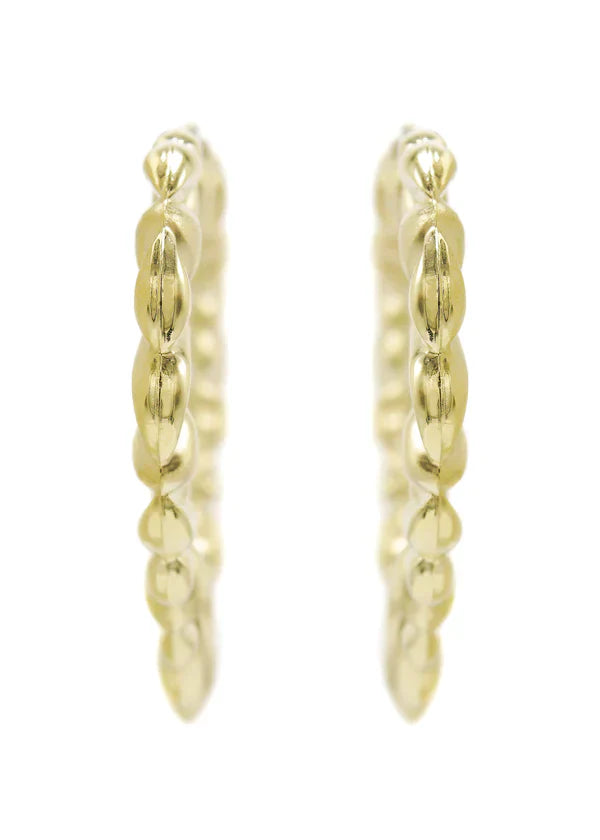 10K Womens Gold Heart Hoop Earrings | Customizable Size | 3-7MM