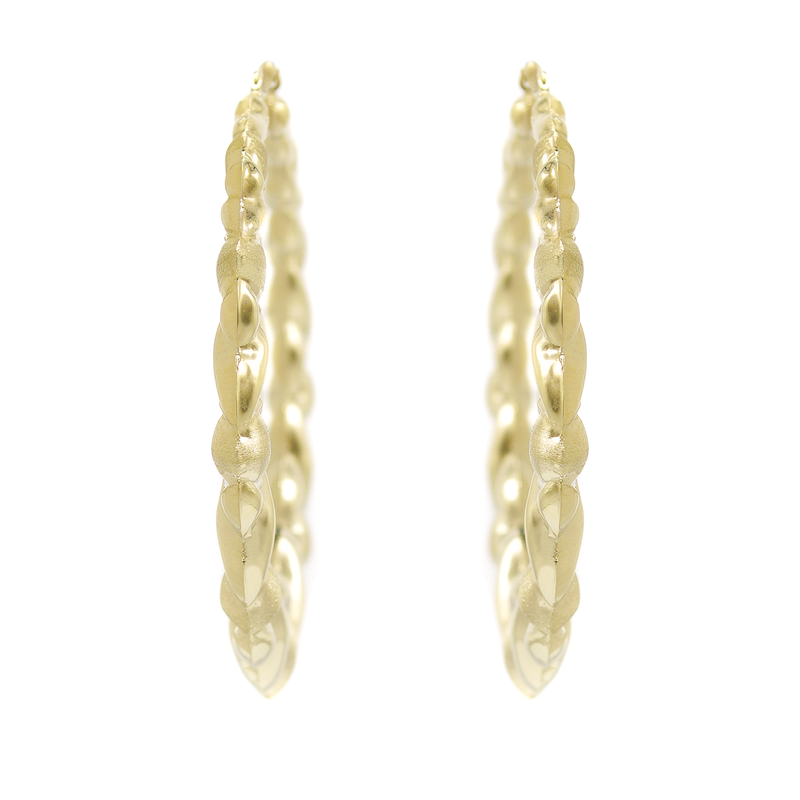 10K Womens Gold Hoop Earrings | Customizable Size