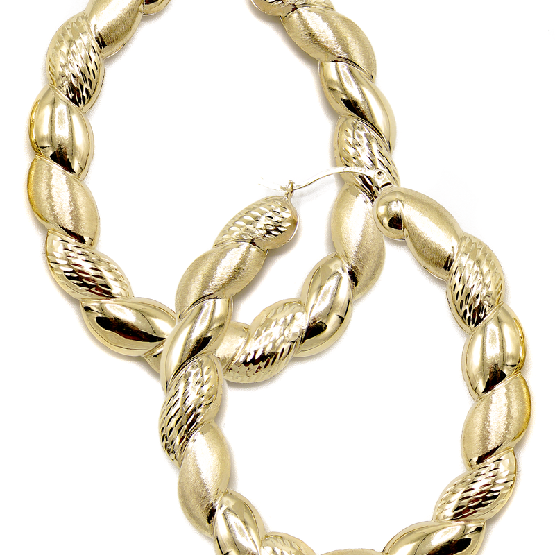 10K Womens Gold Hoop Earrings | Customizable Size