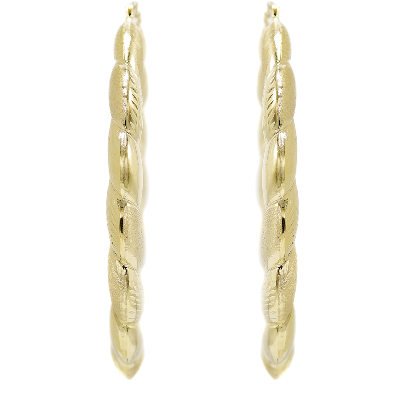 10K Womens Gold Hoop Earrings | Customizable Size