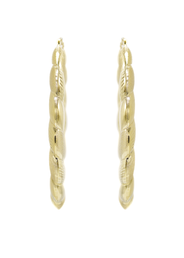 10K Womens Gold Hoop Earrings | Customizable Size