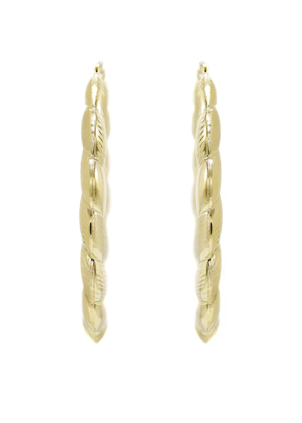 10K Womens Gold Hoop Earrings | Customizable Size