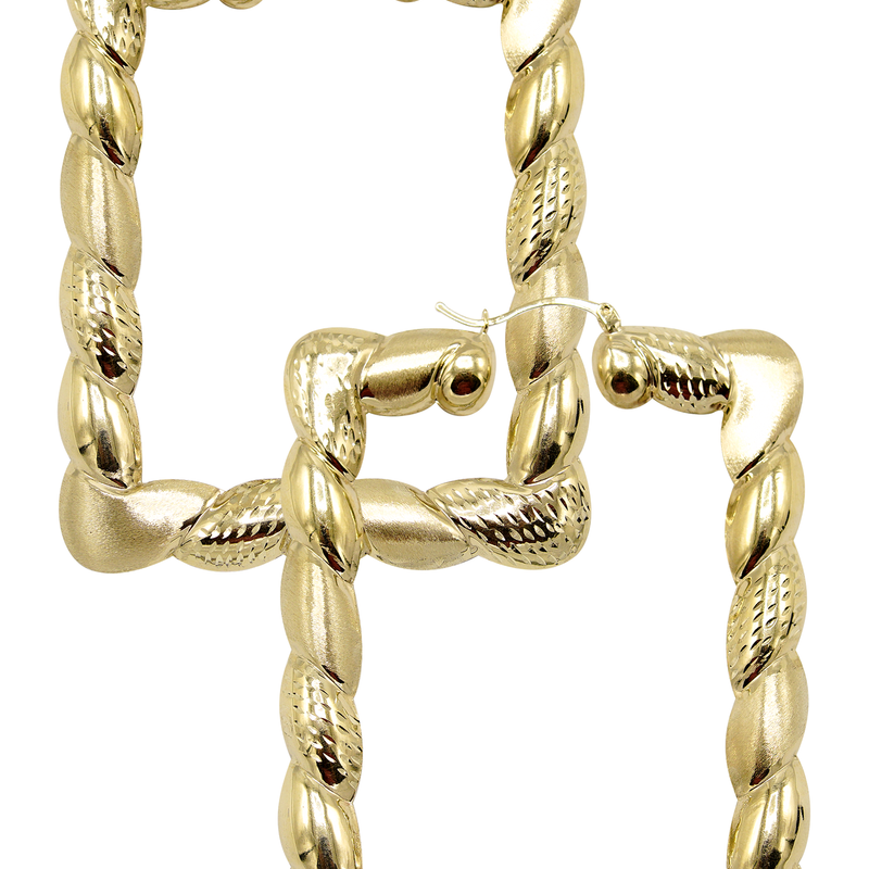 10K Womens Gold Hoop Earrings | Customizable Size