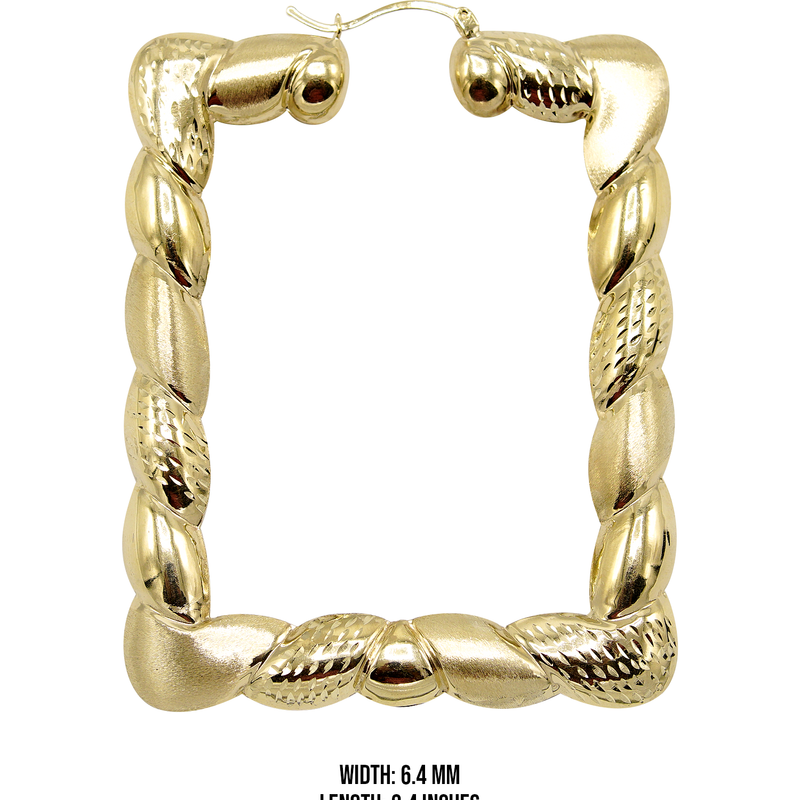 10K Womens Gold Hoop Earrings | Customizable Size