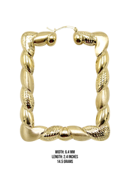 10K Womens Gold Hoop Earrings | Customizable Size