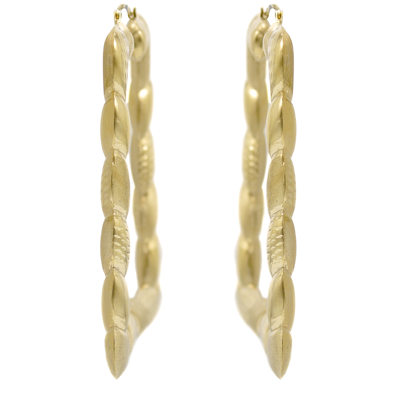 10K Womens Gold Hoop Earrings | Customizable Size