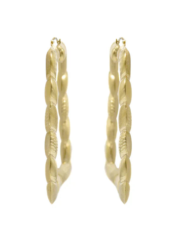 10K Womens Gold Hoop Earrings | Customizable Size