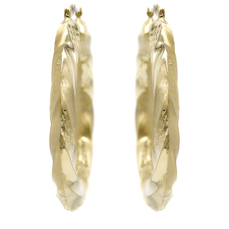 10K Womens Gold Hoop Earrings | Customizable Size