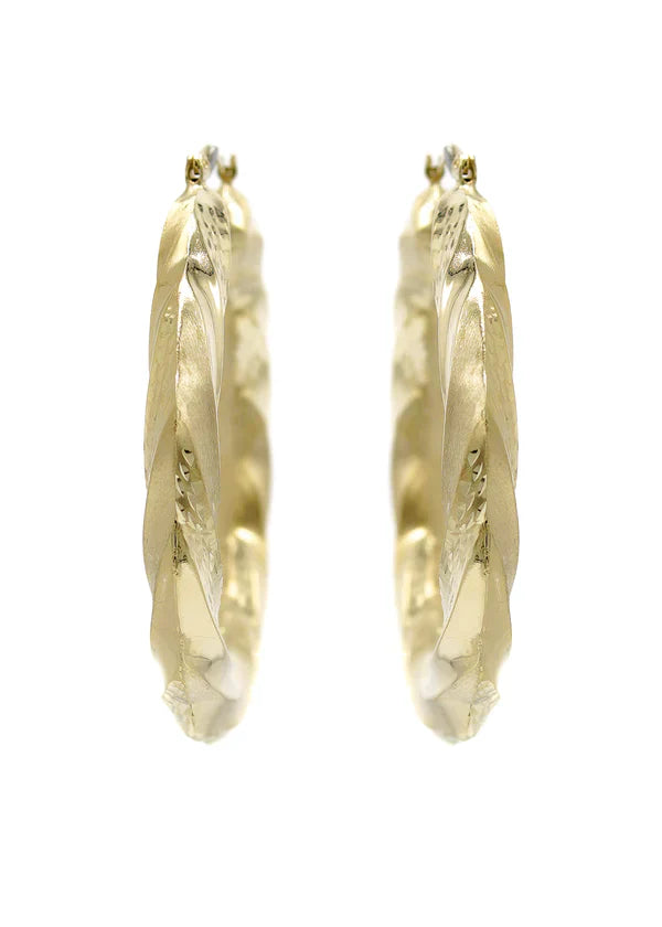 10K Womens Gold Hoop Earrings | Customizable Size