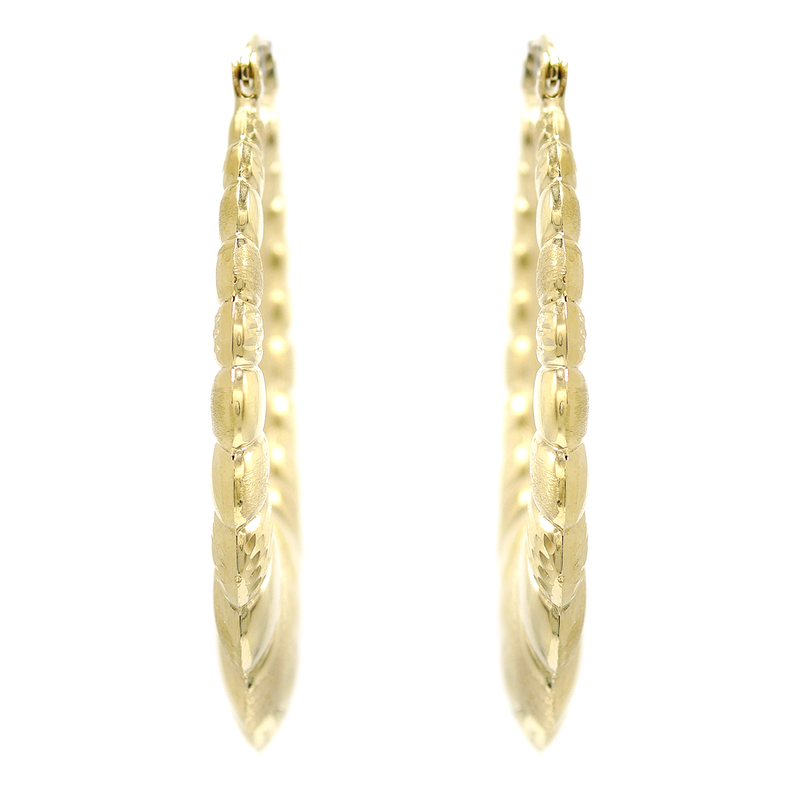 10K Womens Gold Hoop Earrings | Customizable Size