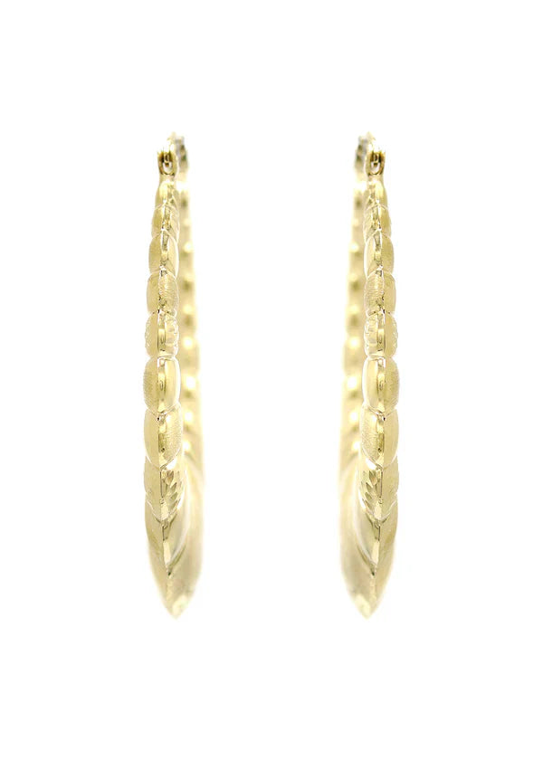 10K Womens Gold Hoop Earrings | Customizable Size