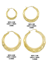 10K Womens Gold Hoop Earrings | Customizable Size
