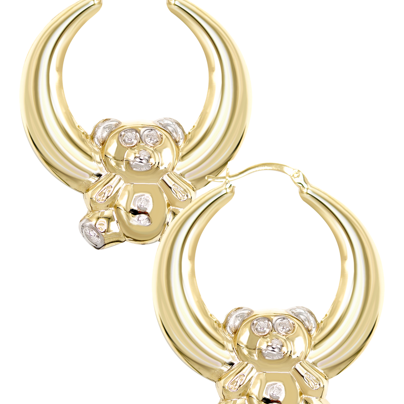 10K Womens Gold Hoop Earrings | Customizable Size