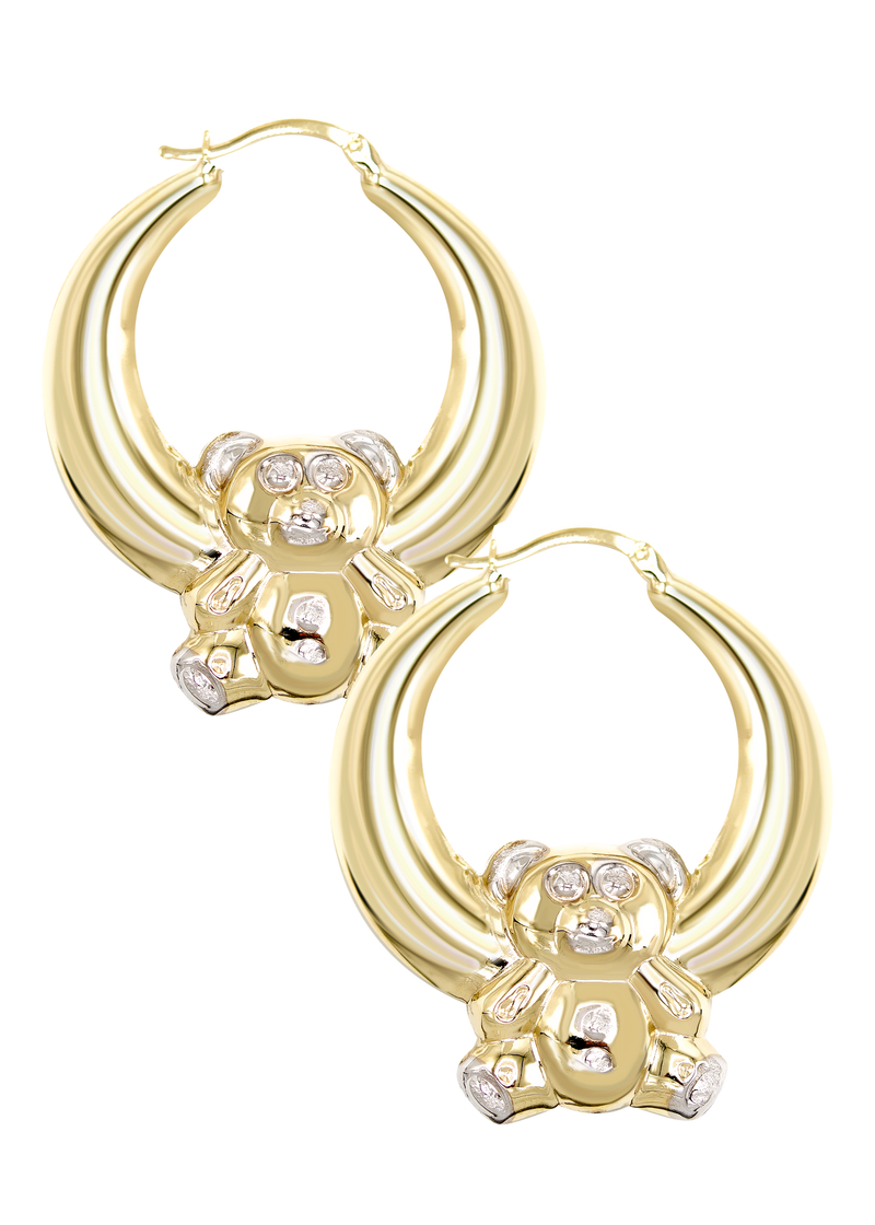 10K Womens Gold Hoop Earrings | Customizable Size