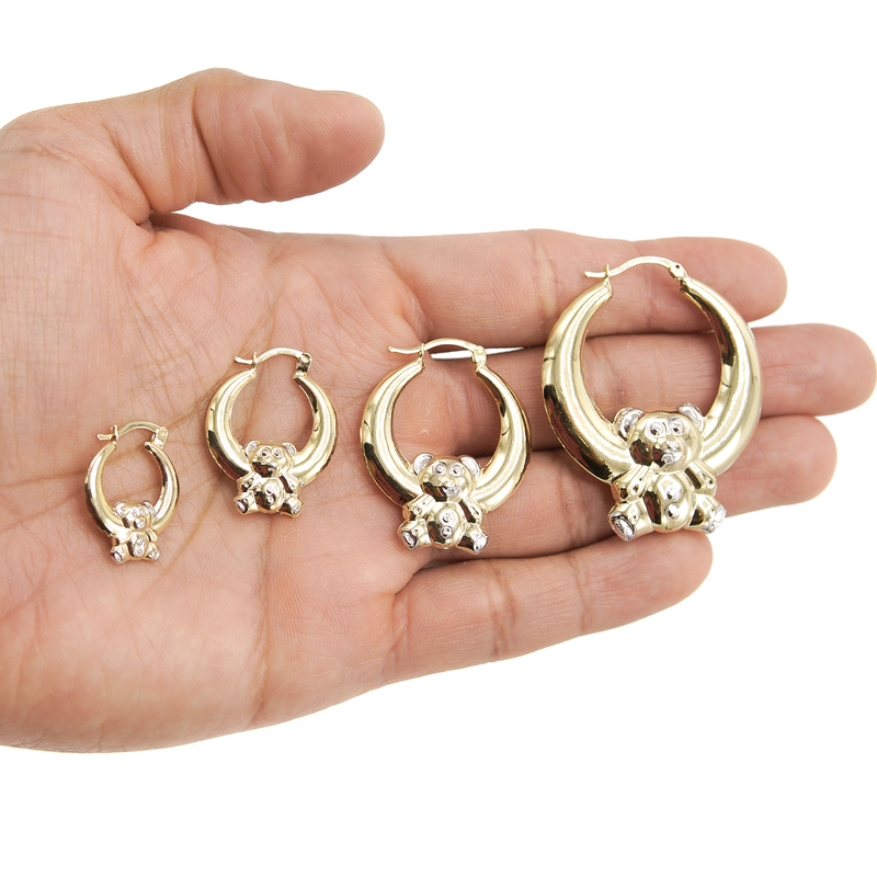 10K Womens Gold Hoop Earrings | Customizable Size