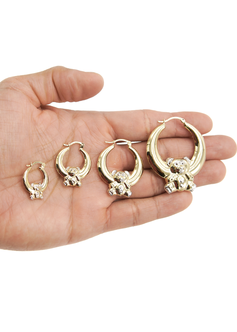 10K Womens Gold Hoop Earrings | Customizable Size