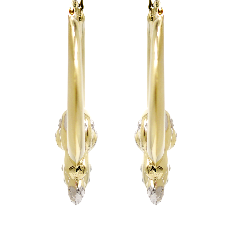 10K Womens Gold Hoop Earrings | Customizable Size