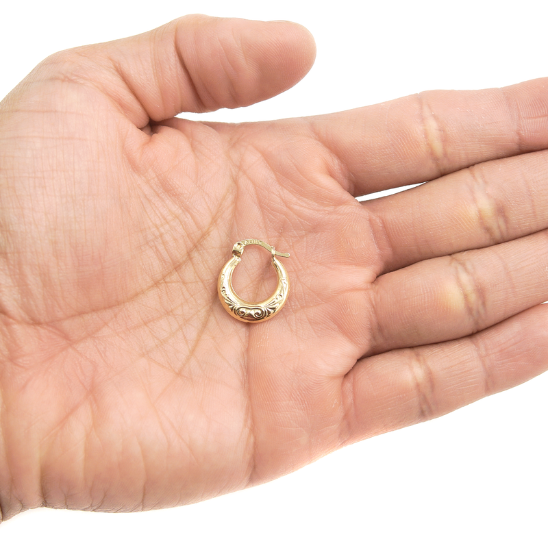 10K Womens Gold Hoop Earrings