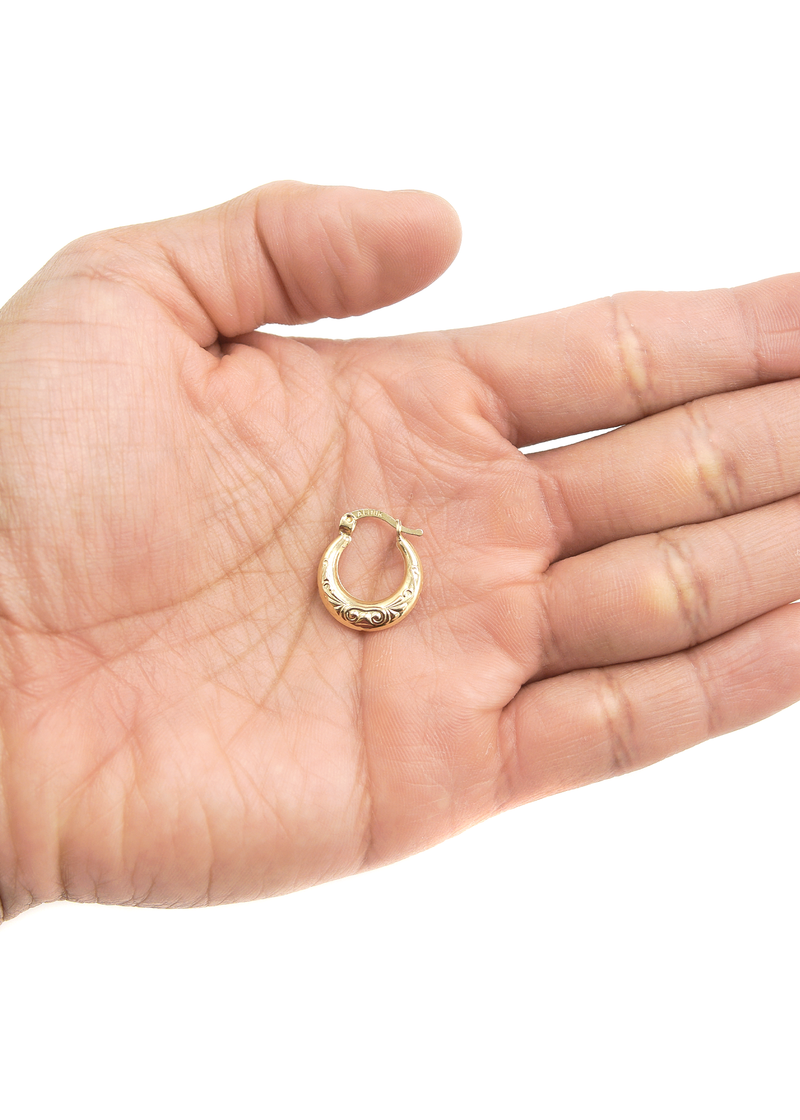 10K Womens Gold Hoop Earrings
