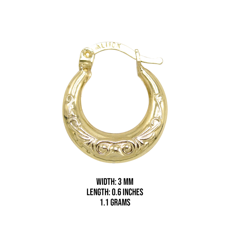 10K Womens Gold Hoop Earrings