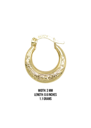 10K Womens Gold Hoop Earrings