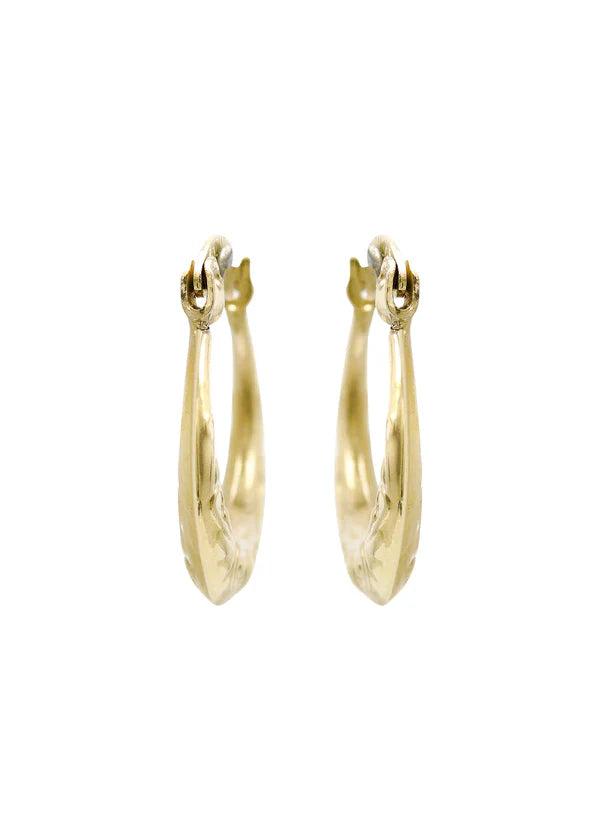 10K Womens Gold Hoop Earrings | 3MM