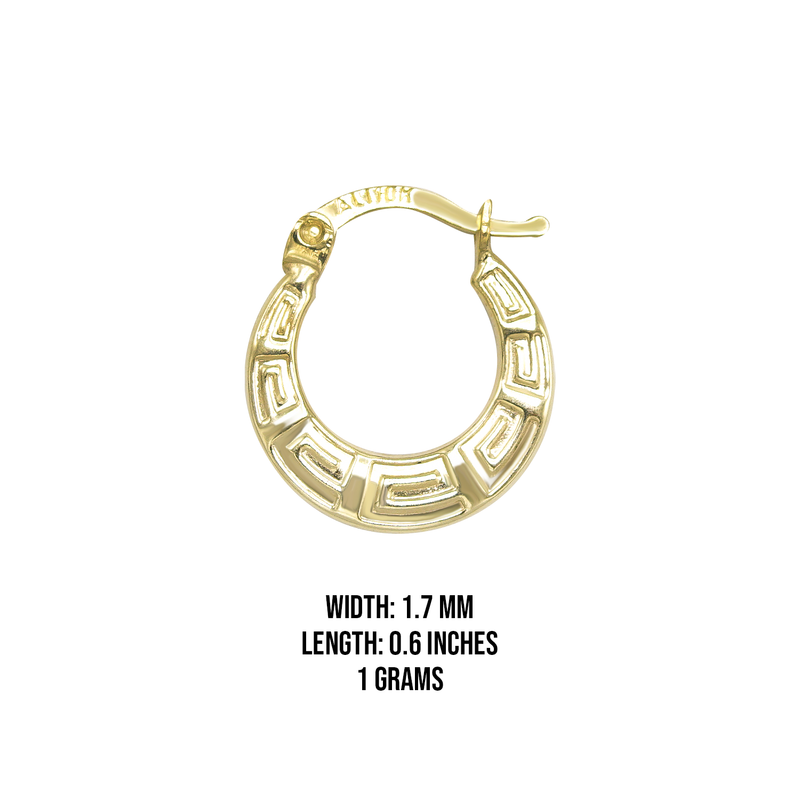 10K Womens Gold Hoop Earrings
