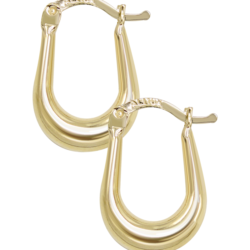 10K Womens Gold Hoop Earrings
