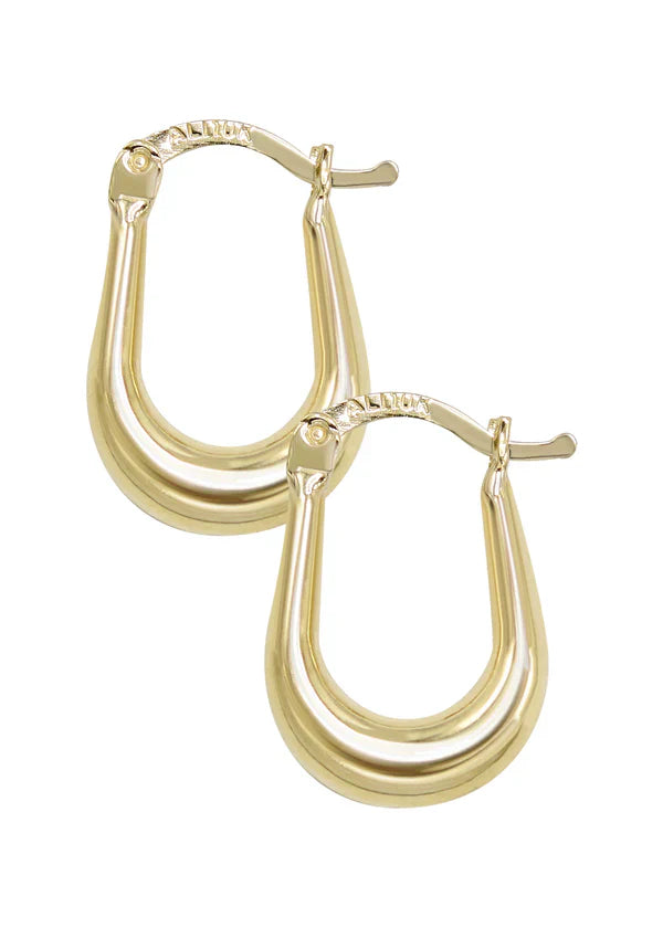 10K Womens Gold Hoop Earrings | 3MM