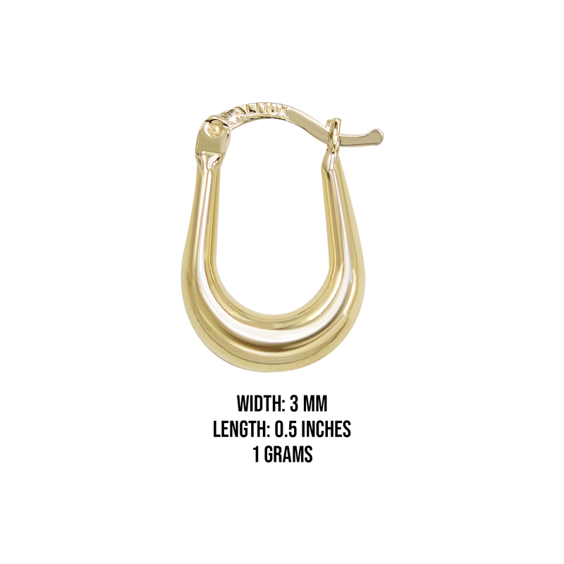 10K Womens Gold Hoop Earrings