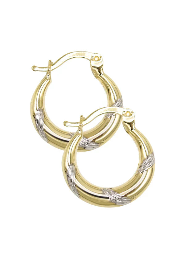 10K Womens Gold Hoop Earrings | 3.5MM