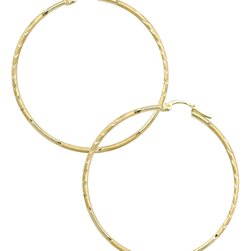 10K Womens Gold Hoop Earrings | Customizable Size