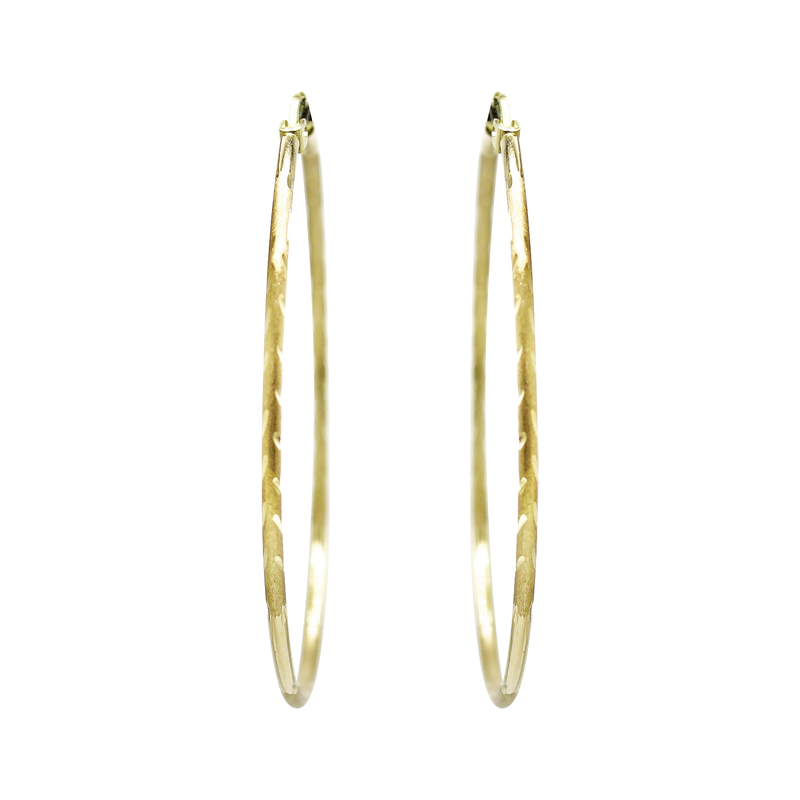 10K Womens Gold Hoop Earrings | Customizable Size