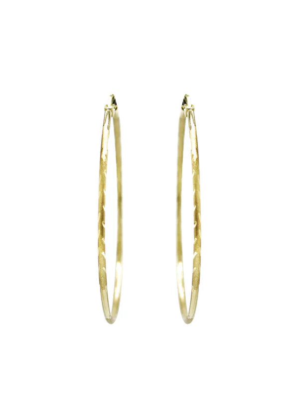 10K Womens Gold Hoop Earrings | Customizable Size | 1.5MM
