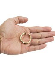 10K Womens Gold Hoop Earrings | Customizable Size