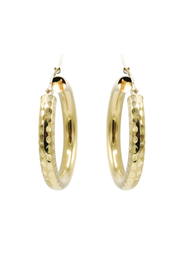 10K Womens Gold Hoop Earrings | Customizable Size