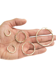10K Womens Gold Hoop Earrings | Customizable Size