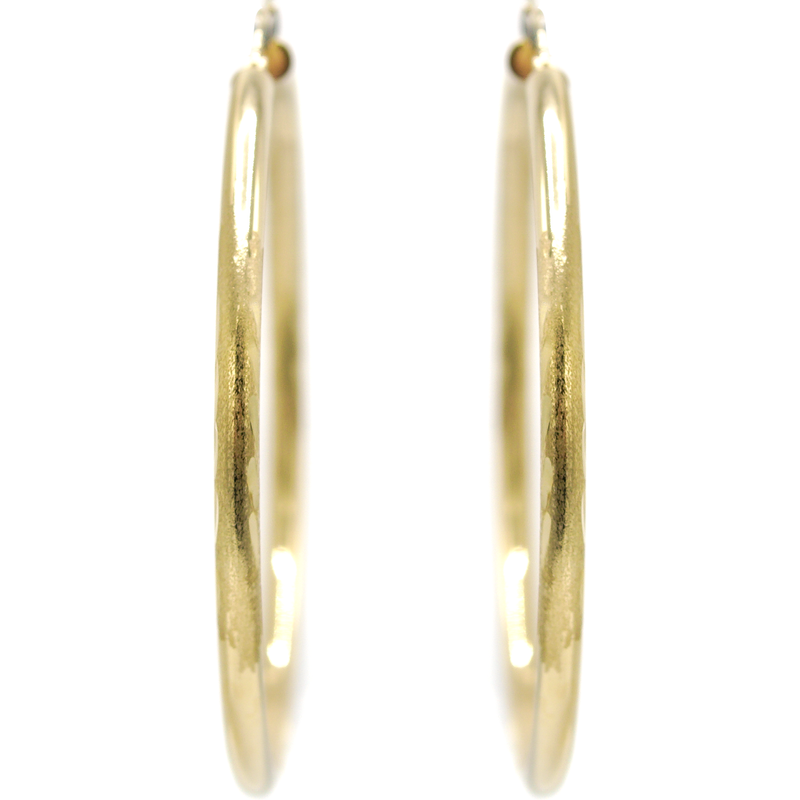 10K Womens Gold Hoop Earrings | Customizable Size