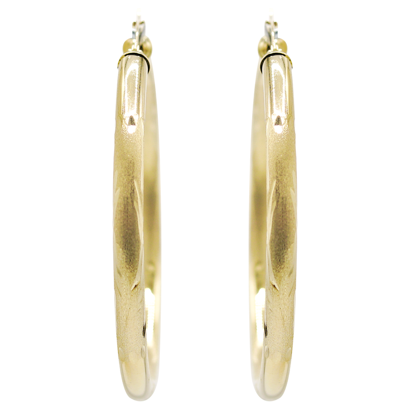 10K Womens Gold Hoop Earrings | Customizable Size