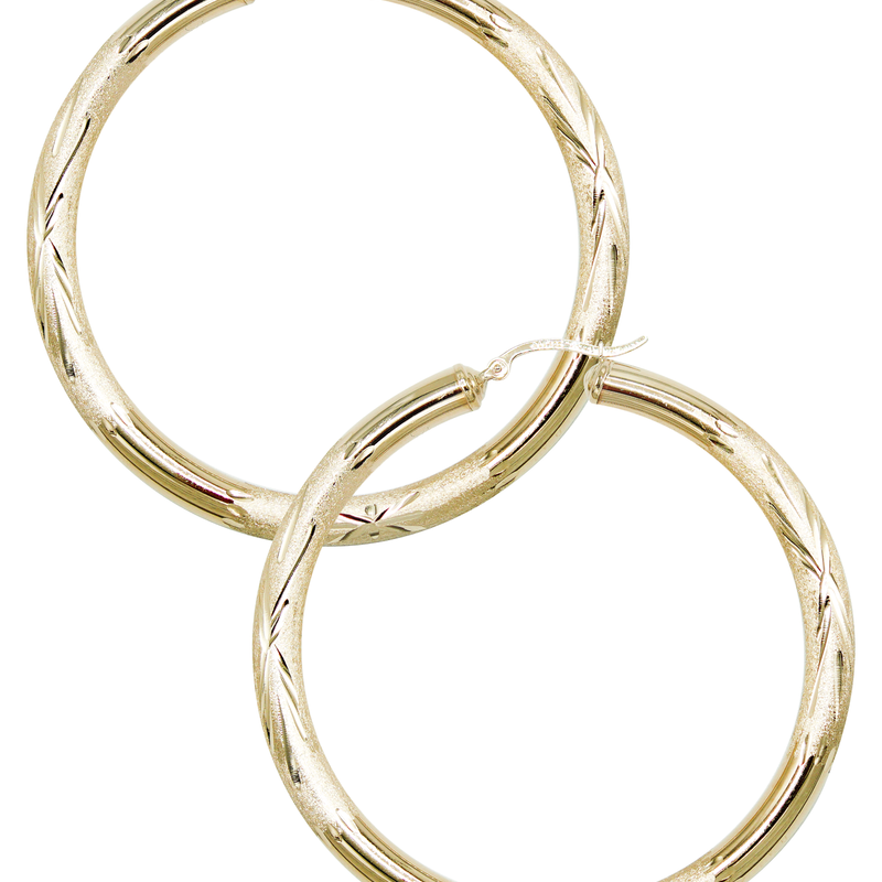 10K Womens Gold Hoop Earrings | Customizable Size