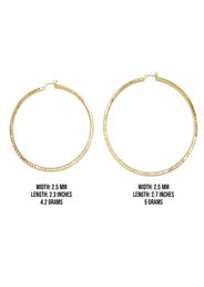 10K Womens Gold Hoop Earrings | Customizable Size