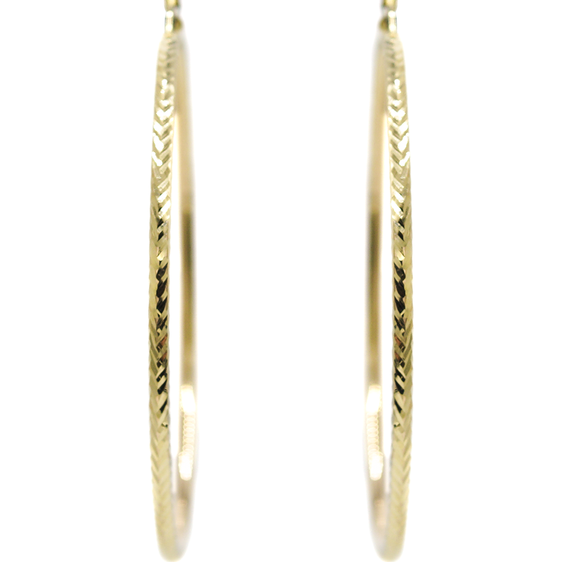 10K Womens Gold Hoop Earrings | Customizable Size