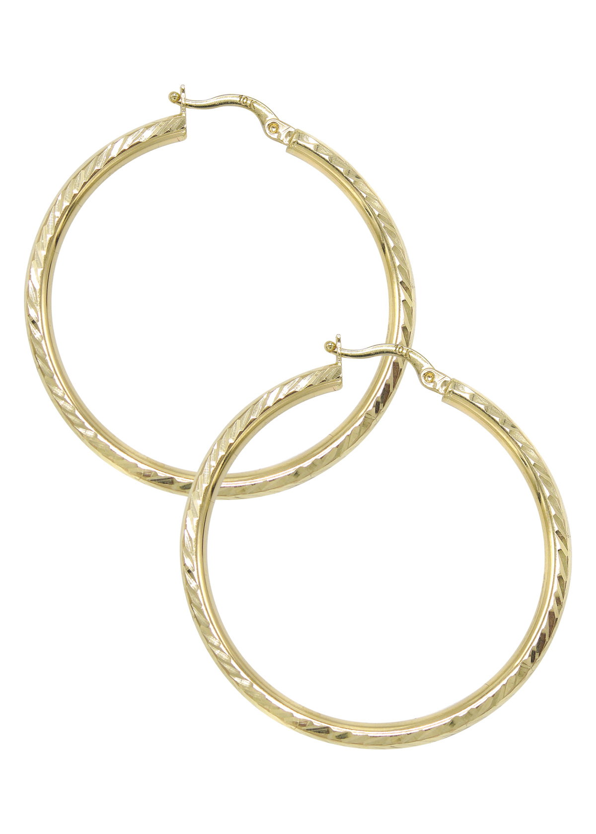 10K Womens Gold Hoop Earrings | Customizable Size