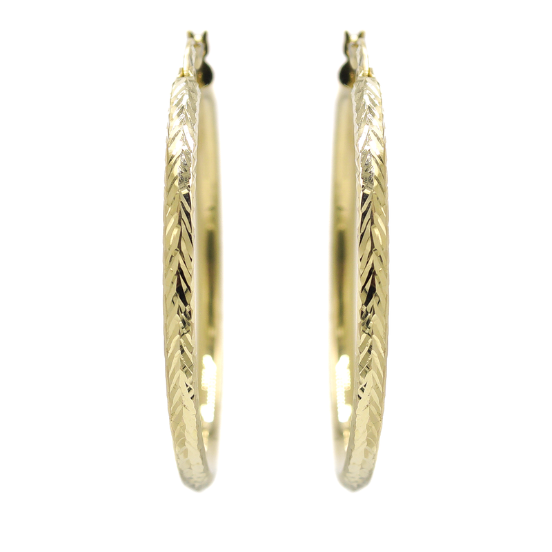 10K Womens Gold Hoop Earrings | Customizable Size