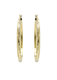 10K Womens Gold Hoop Earrings | Customizable Size